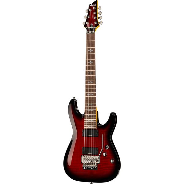 Schecter Demon 7 FR Crimson Red Burst