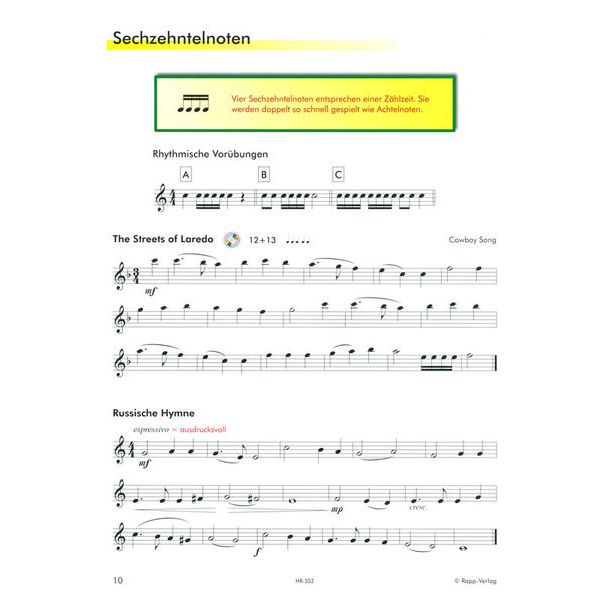 Horst Rapp Verlag Saxophon Lernen mit Spa 2