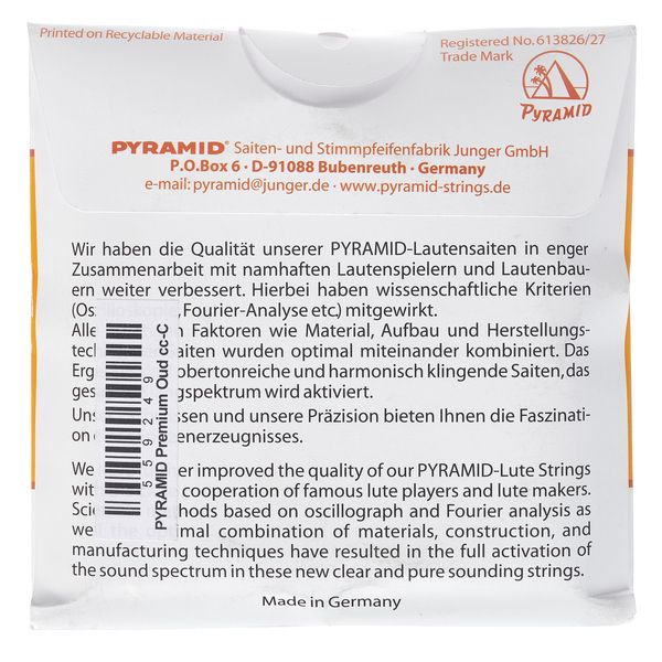 Pyramid Premium Oud Strings Set 11Str.