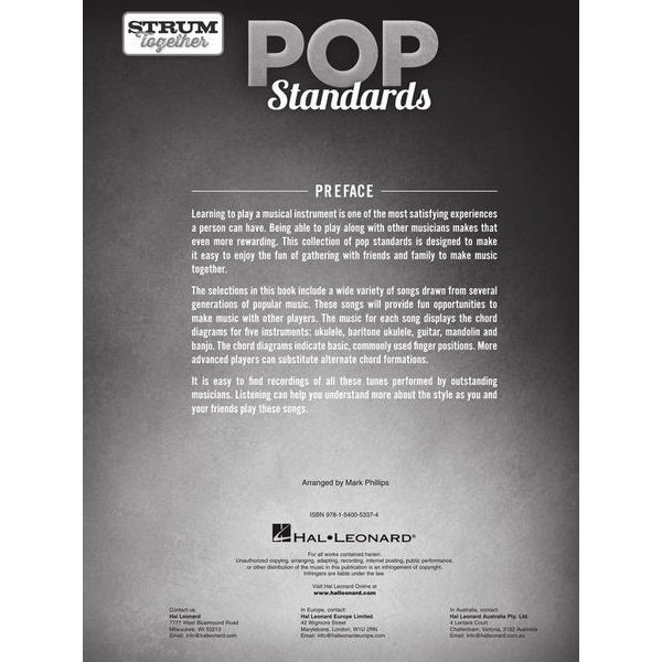 Hal Leonard Strum Together Pop Standards