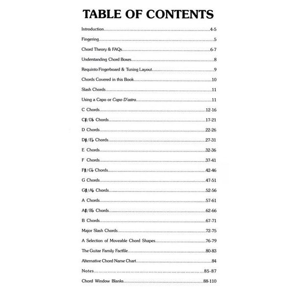 Cabot Books Publishing Requinto Chord Bible