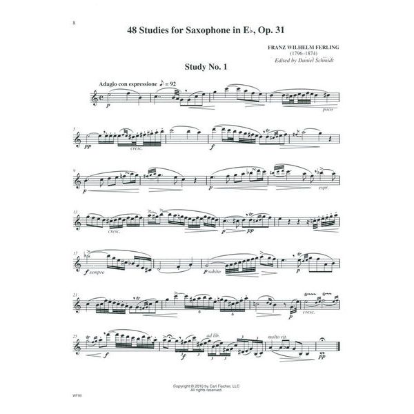 Carl Fischer 48 Studies Alto Saxophone