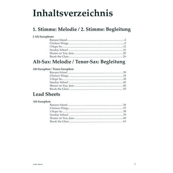 Artist Ahead Musikverlag Soul Duette für Altsaxophone