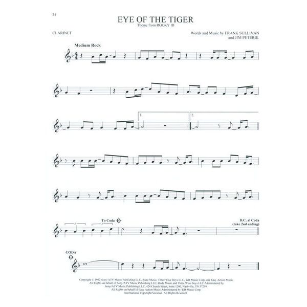 Hal Leonard 101 Movie Hits for Clarinet