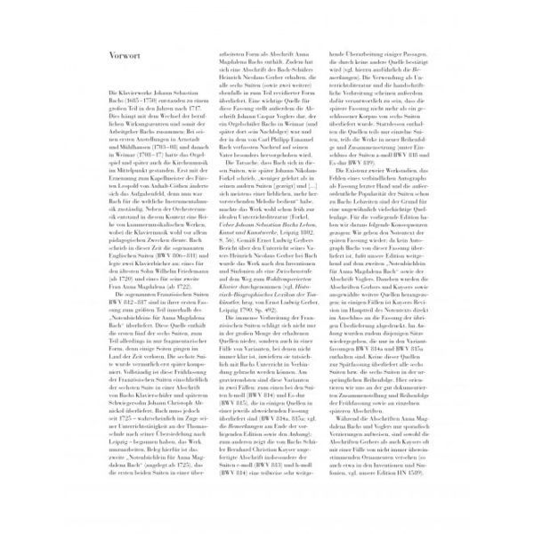 Henle Verlag Bach Französische Suiten