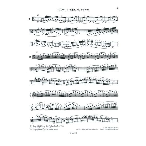 Ries und Erler Musikverlag Das Skalensystem for Viola