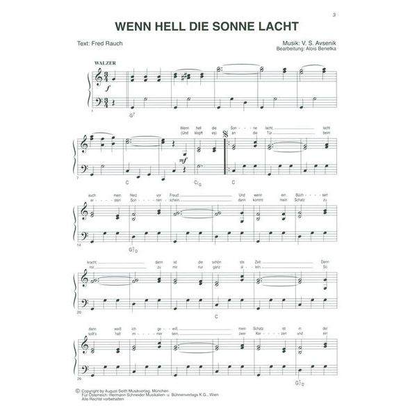 August Seith Musikverlag Avsenik Welterfolge orange