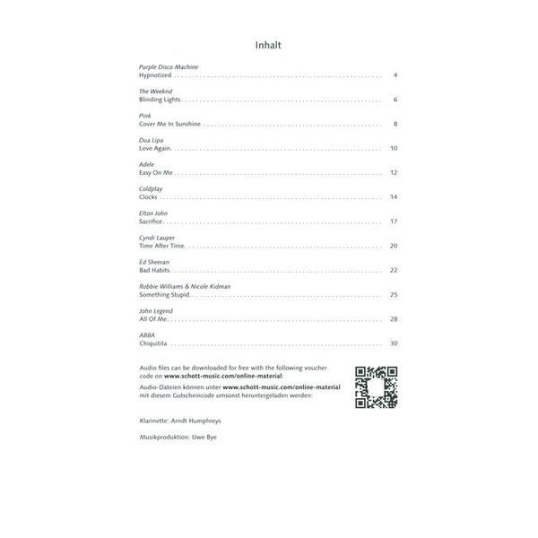 Schott Pop For Clarinet 4