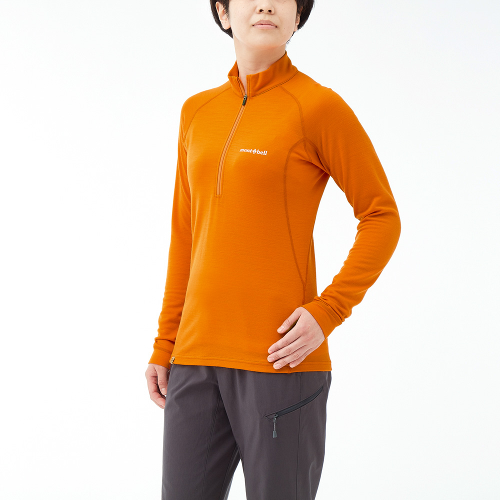 メリノウールプラスアクション ジップネック Women's