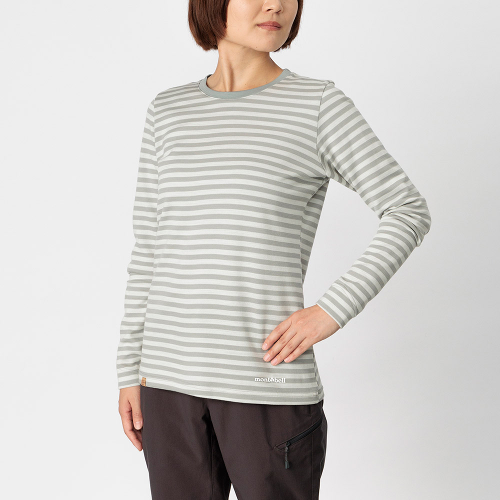 メリノウールプラスボーダーロングスリーブT Women's