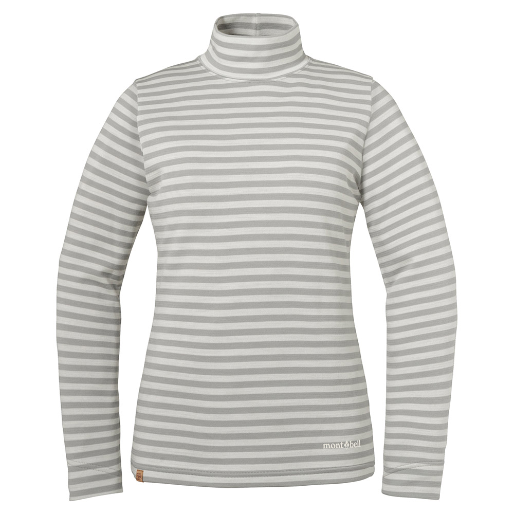 メリノウールプラスボーダーハイネックシャツ Women's