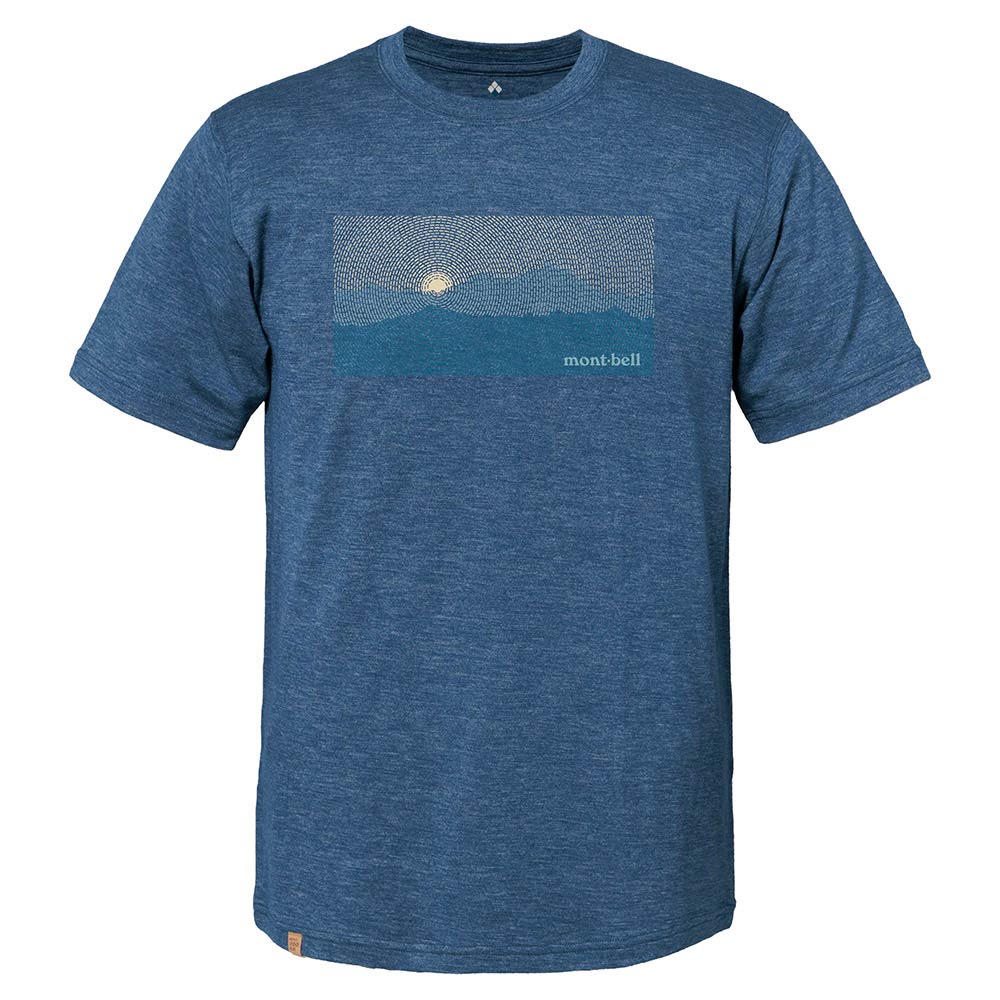 US メリノウールプラスライト T Men's 太陽と山