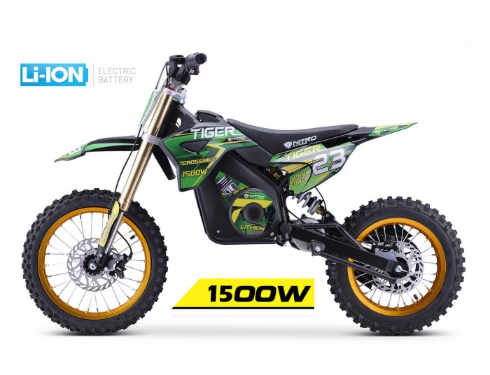 Tiger 1500W 48V LI-ION Electric Dirt Bike Kids Motorbike Big Wheels 14/12