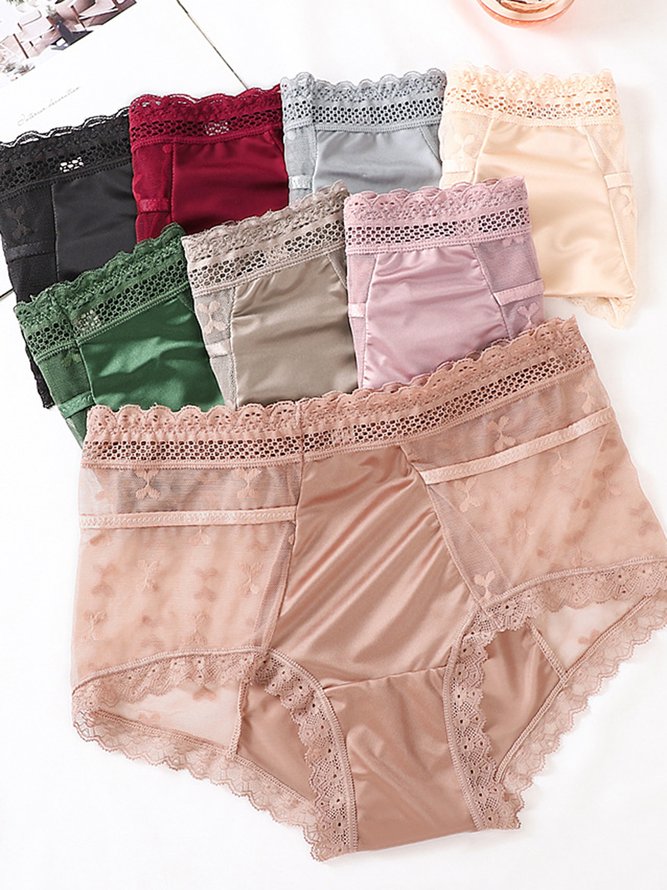 Breathable High Elastic Sexy Exquisite Lace High Waist Panties