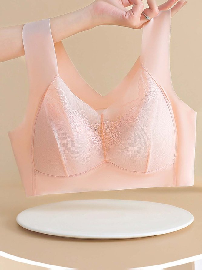 No Trace Breathable Lace Casual V Neck Bra & Bralette