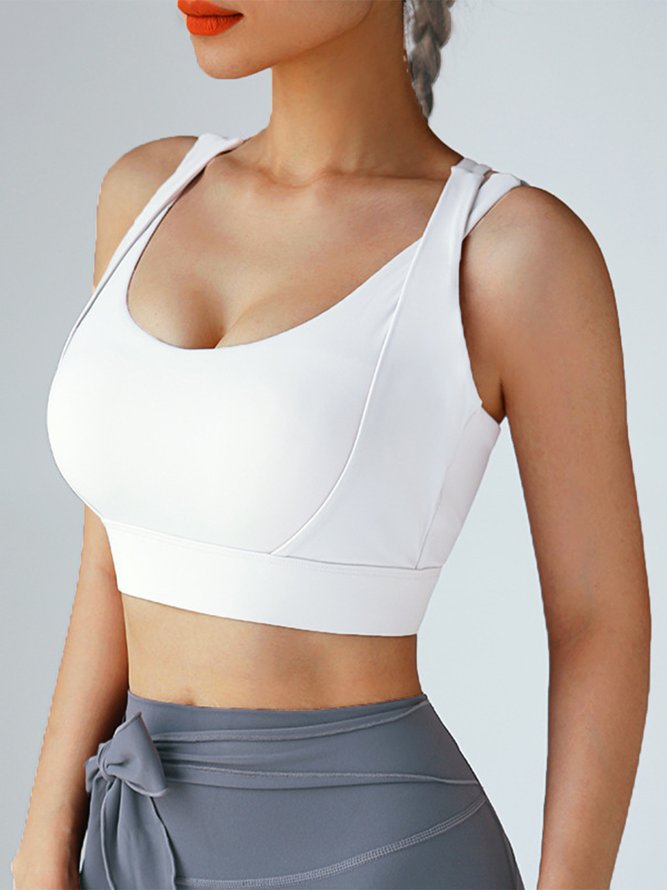 Halter Casual Plain Sports Bra