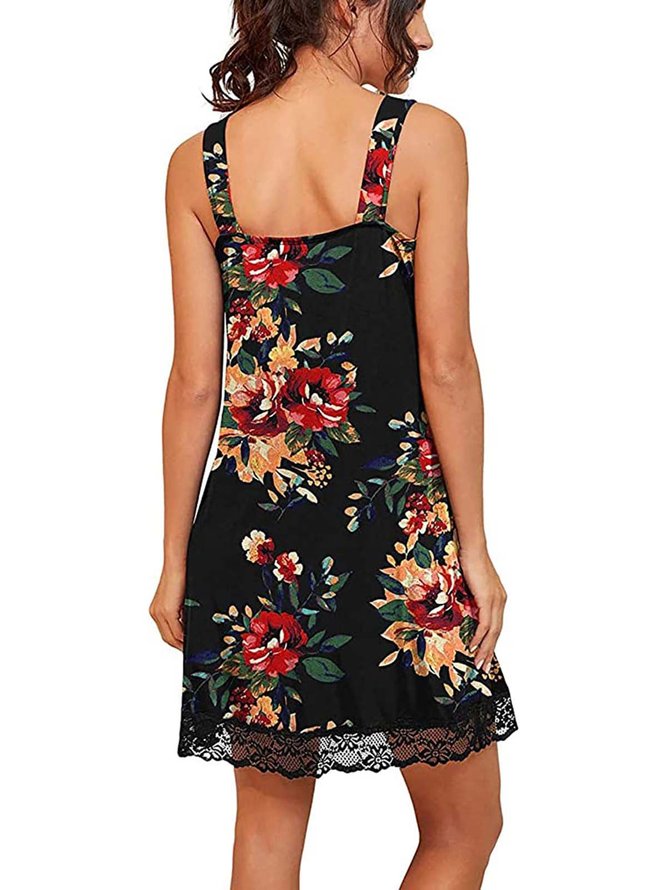 Elegant Loose Printing Nightdress