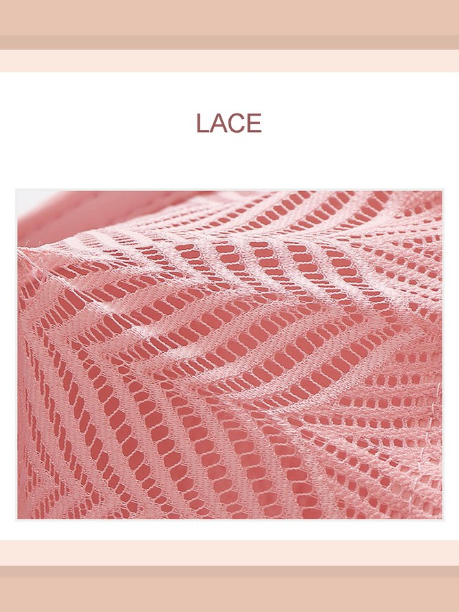 Breathable Wireless Floral Half Lace Bra and Relaxed Bra