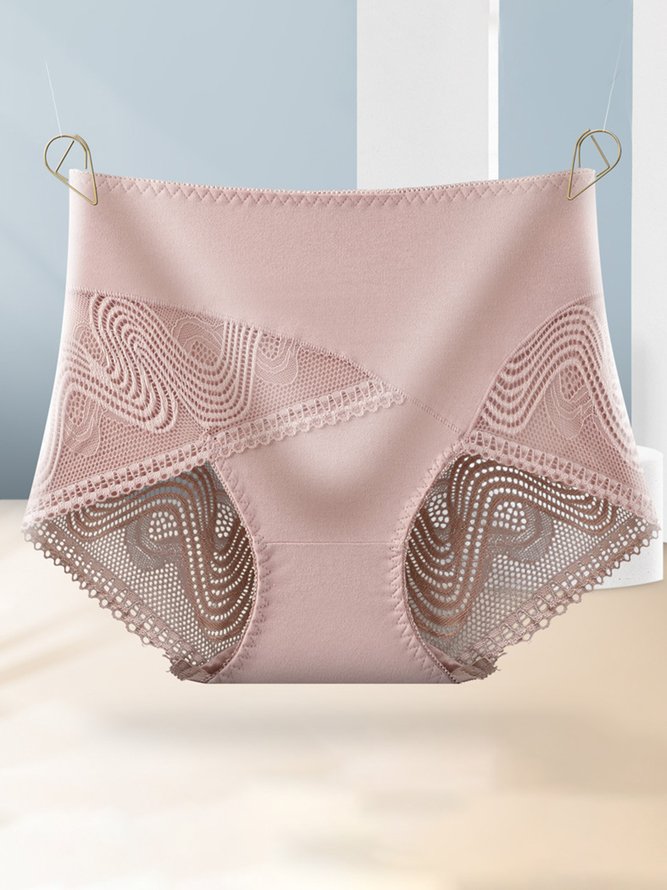Breathable and Comfortable Lace Cotton High Waist Panties