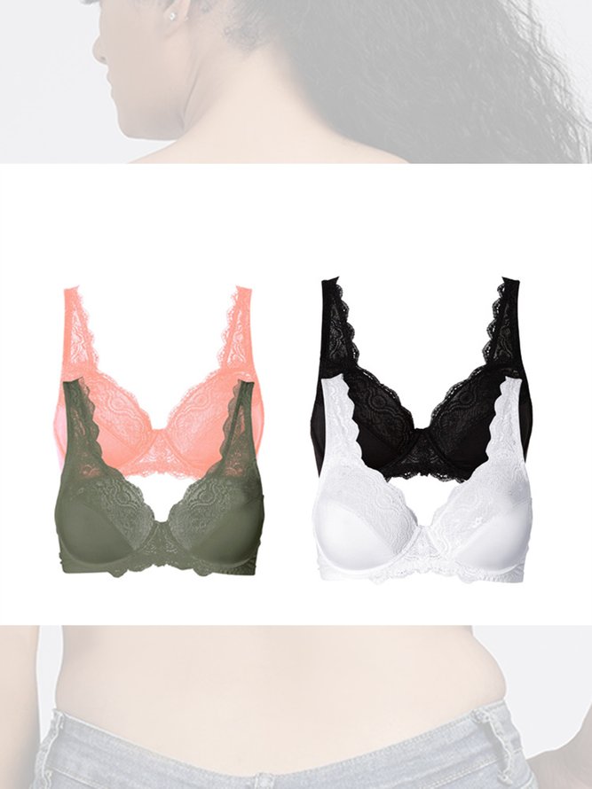 Floral Lace Thin Cup Underwired Bra