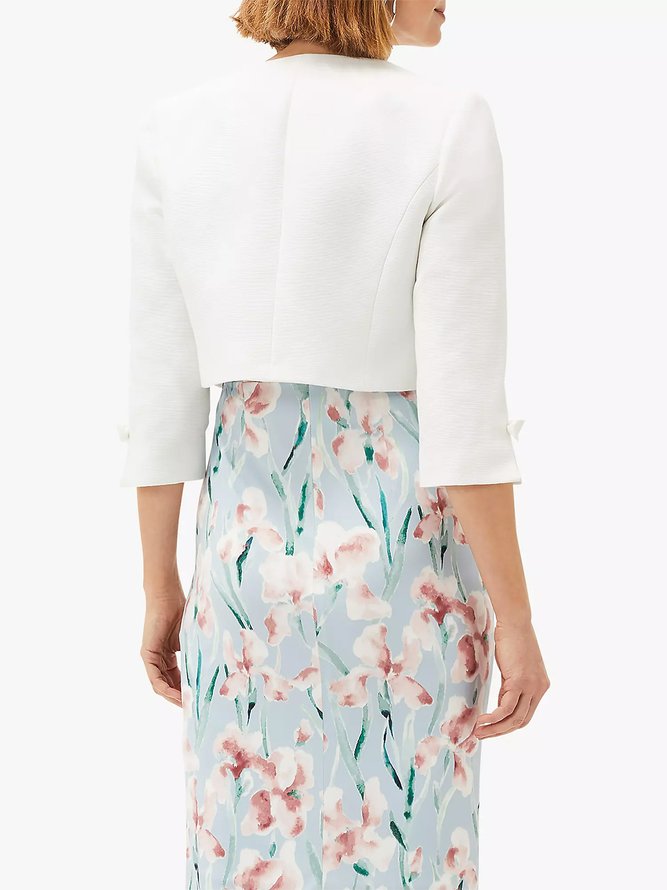 Floral Ruched Cross Neck Elegant Two-Piece Set