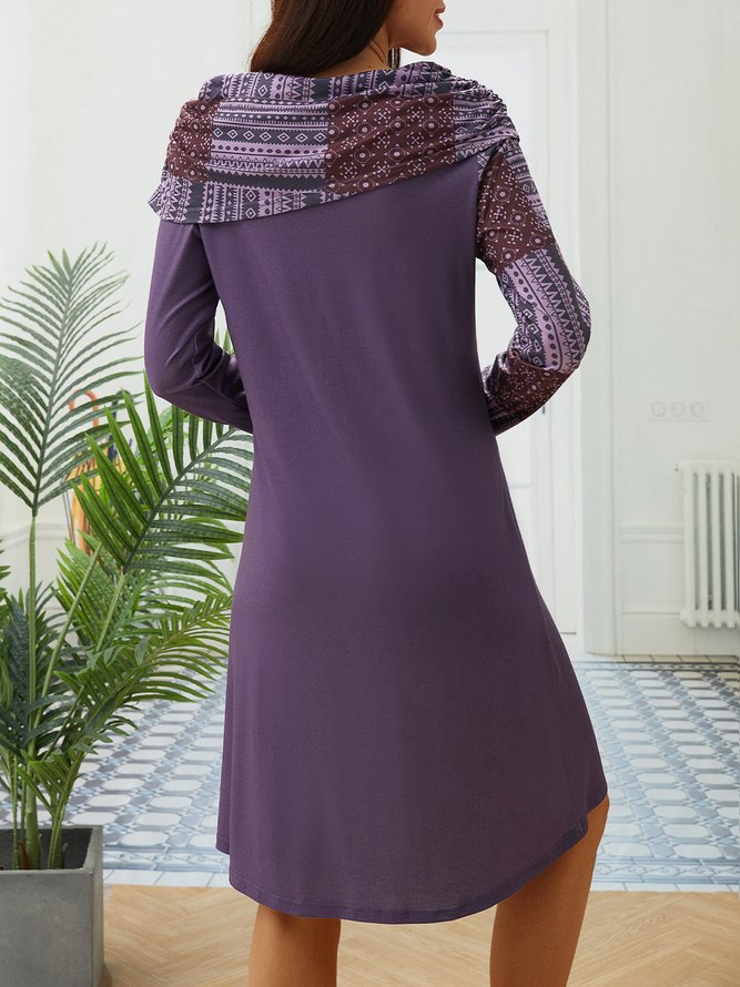 Cotton Casual Long Sleeve Knitting Dress