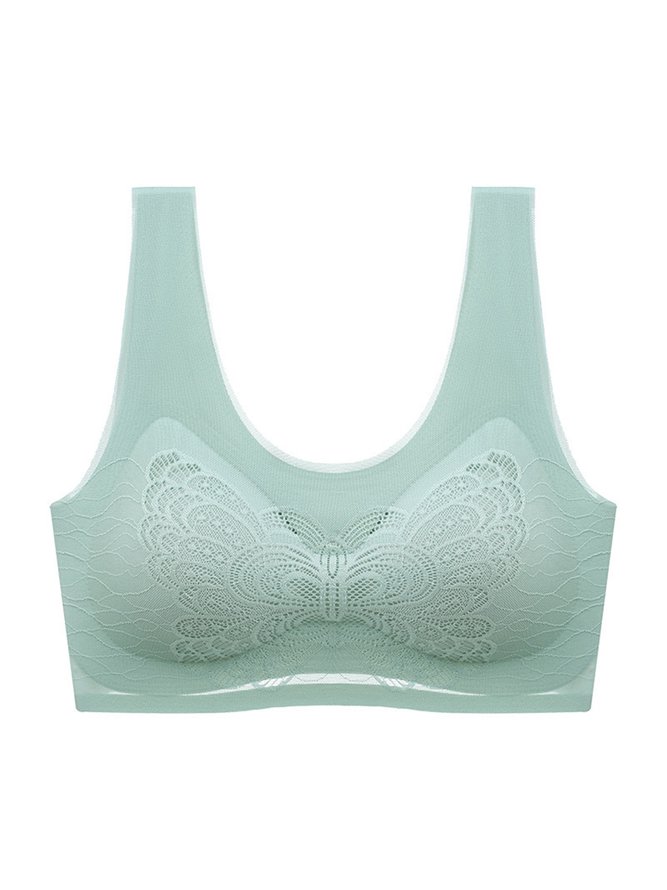 Lace Butterfly Ice Silk Seamless Wrap Chest Vest Underwear