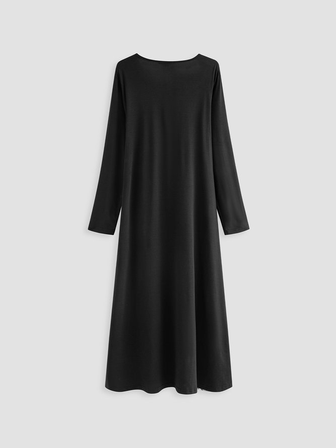 Geometric Casual Midi Dress