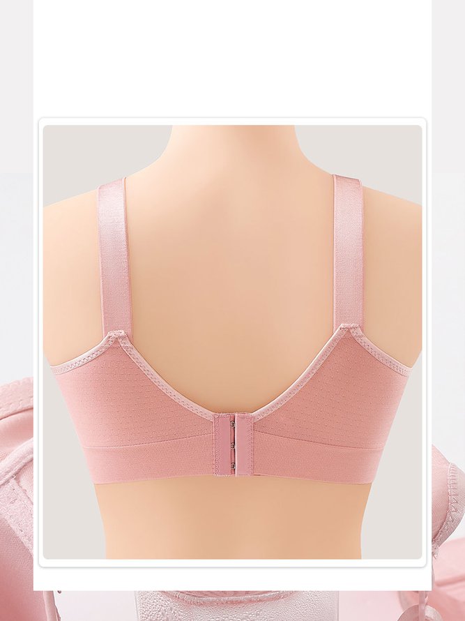 Breathable Wireless Floral Half Lace Bra and Relaxed Bra