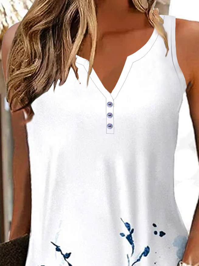 Notched Floral Casual Regular Fit Dress