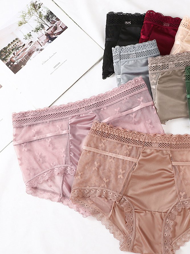 Breathable High Elastic Sexy Exquisite Lace High Waist Panties