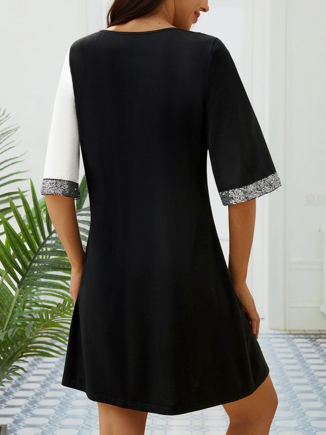 Color Block Asymmetrical Dress