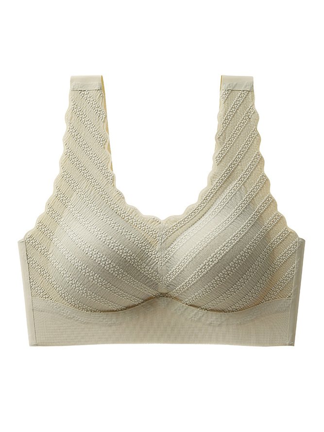 Striped Jacquard Casual Bra & Bralette