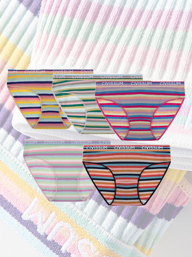 Pride Month Breathable Comfort Color Stripe Panty