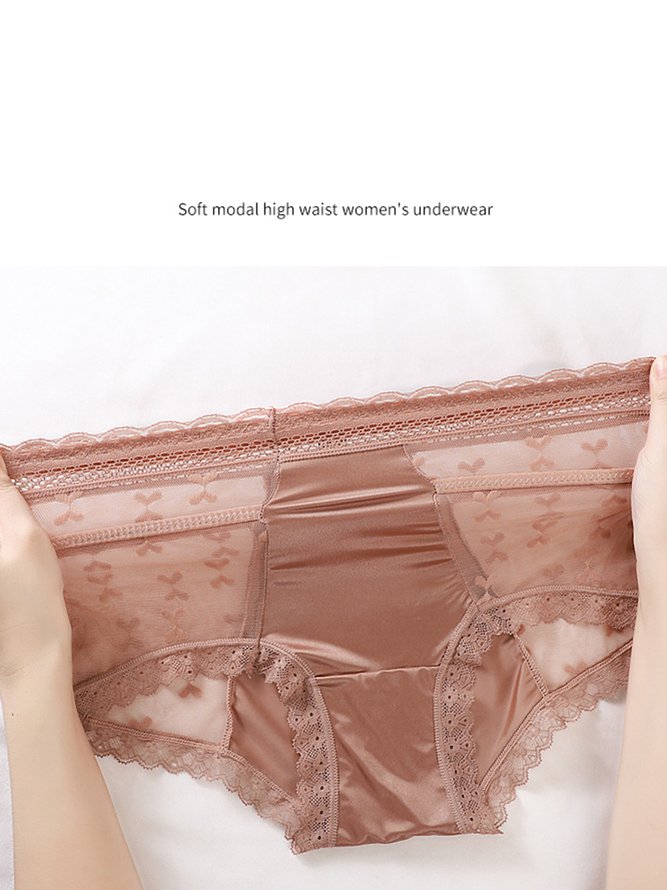 Breathable High Elastic Sexy Exquisite Lace High Waist Panties