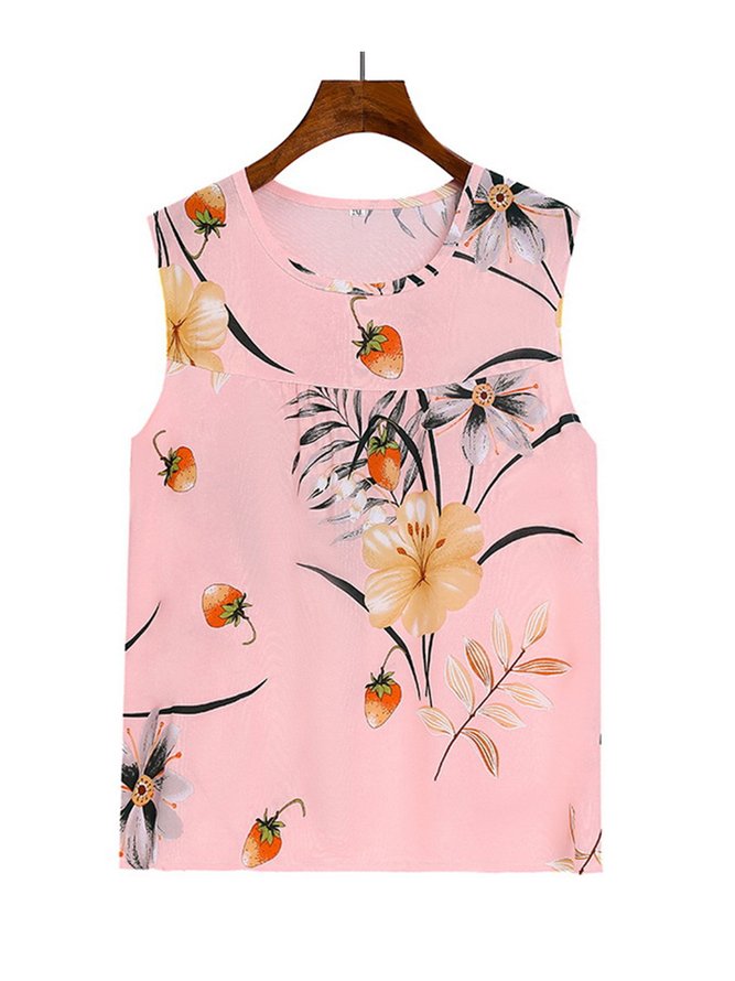 Breathable Elegant Floral Casual Loose Pajama Set