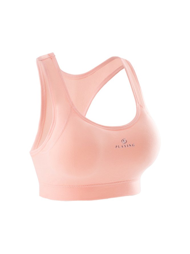Sports Lettering Shock Absorbing Sports Bra