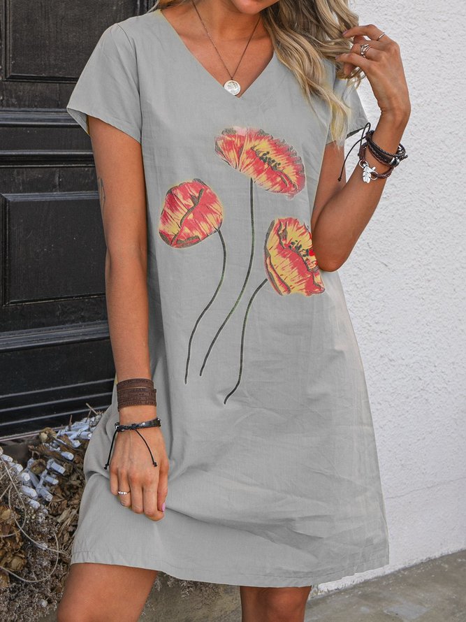 Casual Short Sleeve Knitting Dress