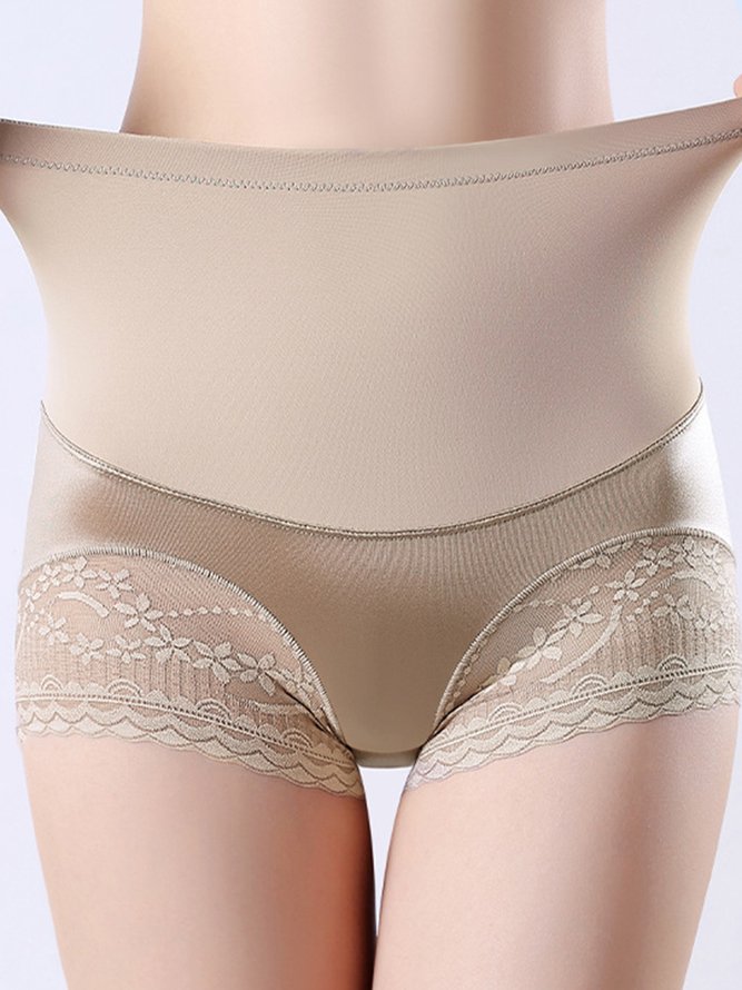 Sexy Lace Breathable Stretch Tummy Control High Waist Briefs