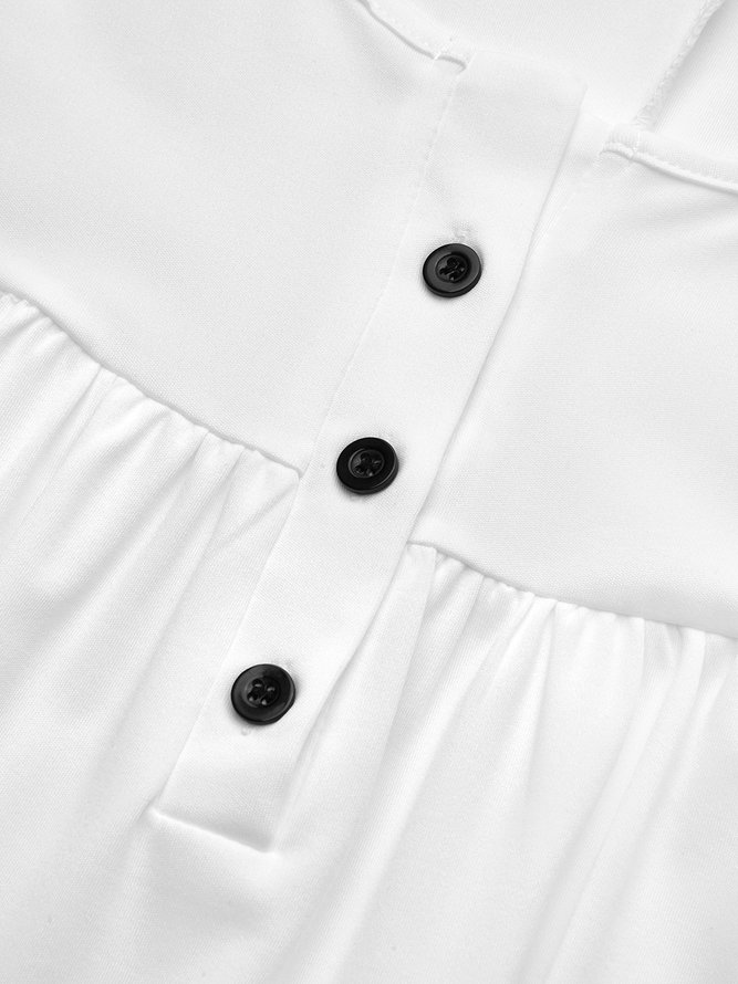 Crew Neck Casual Plain Short Sleeve Knit Midi Dress