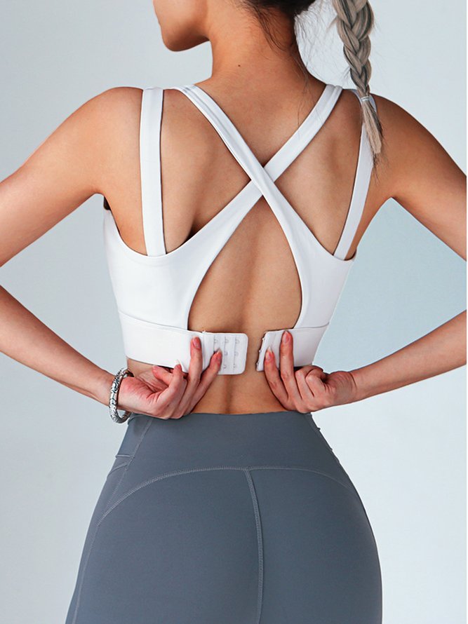 Halter Casual Plain Sports Bra