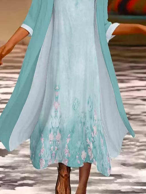 Loose Cotton Floral Elegant Two-Piece Set