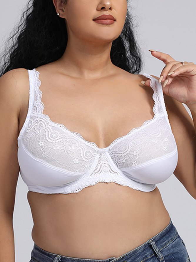 Floral Lace Thin Cup Underwired Bra