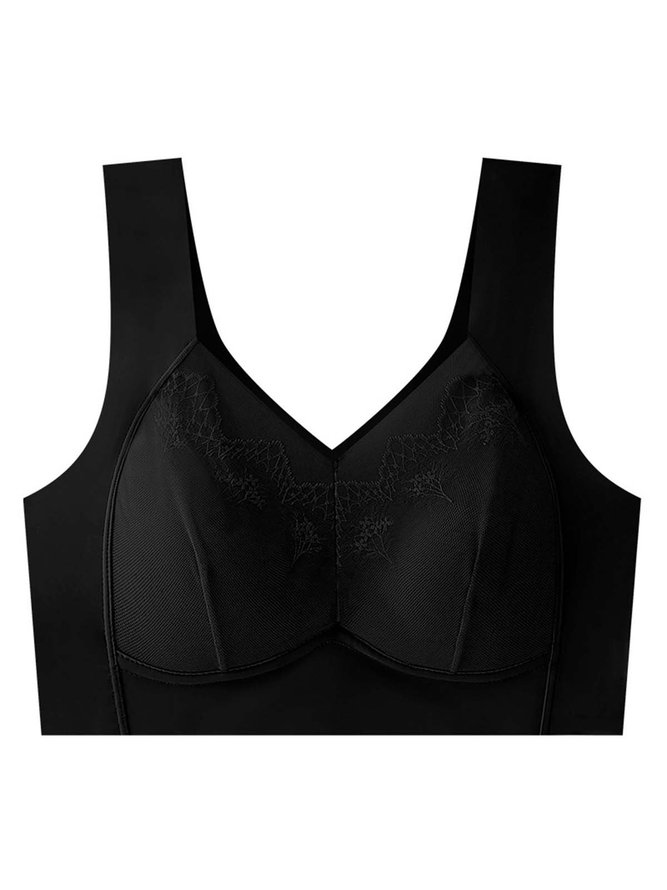 No Trace Breathable Lace Casual V Neck Bra & Bralette