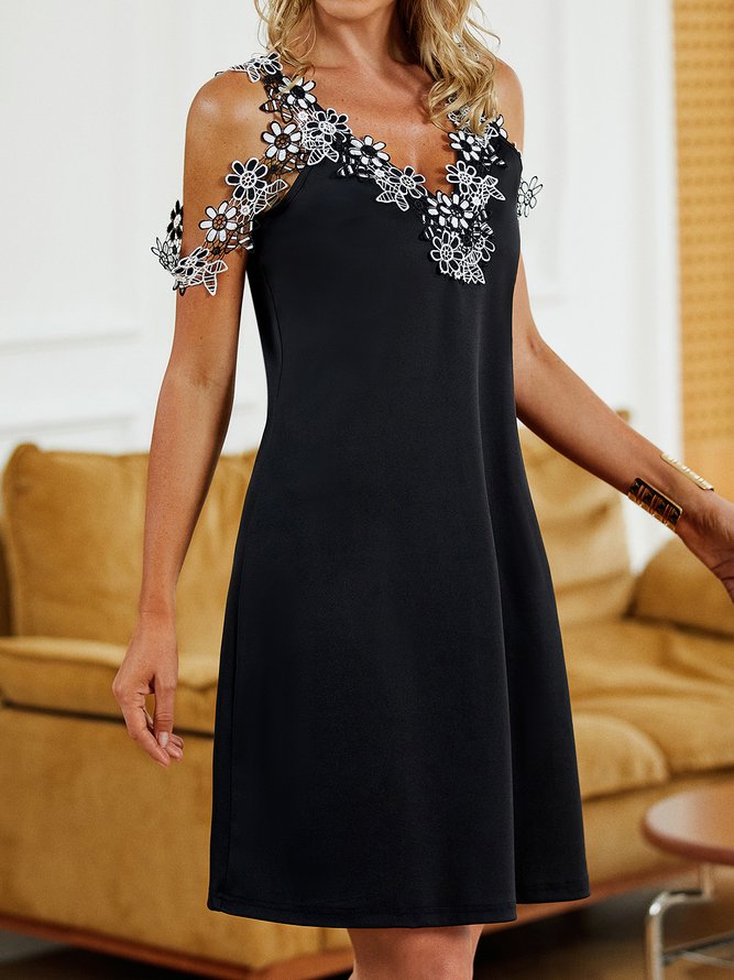 V Neck Party Regular Fit Dress