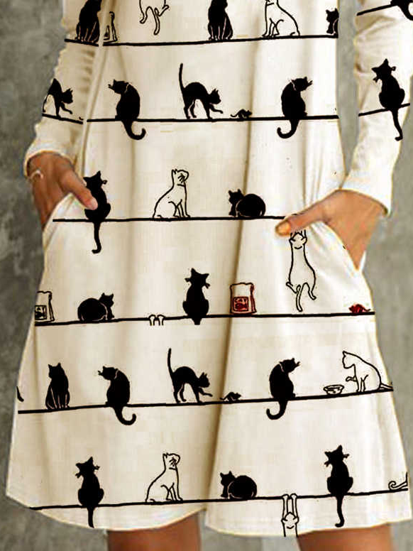 V Neck Casual Midi Dress