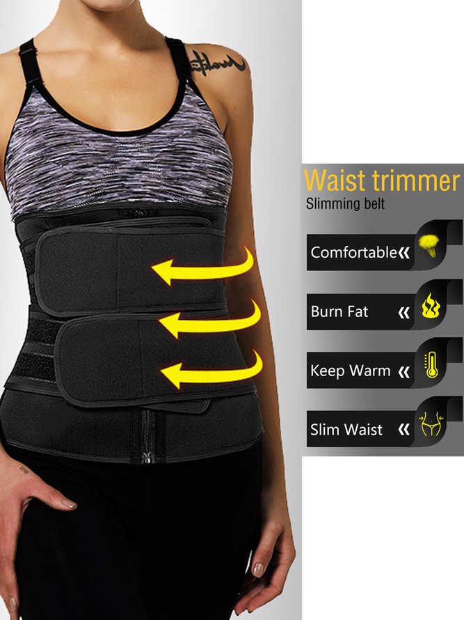 Fitness Sports Protection Velcro Zipper Belt Unisex