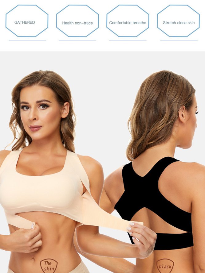 Breathable Comfortable Casual Front Button Seamless Bra