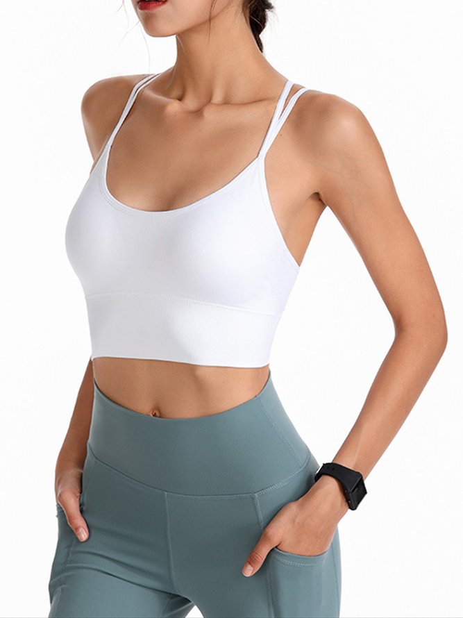 Plain Simple Spaghetti Sports Bra