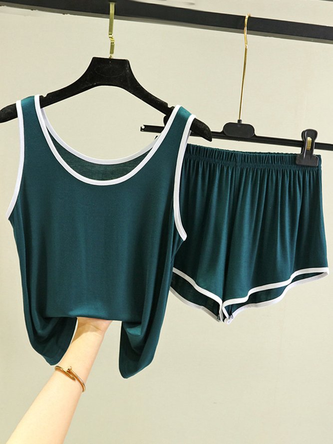 Breathable Comfortable Modal Loose Casual Vest Lounge Set